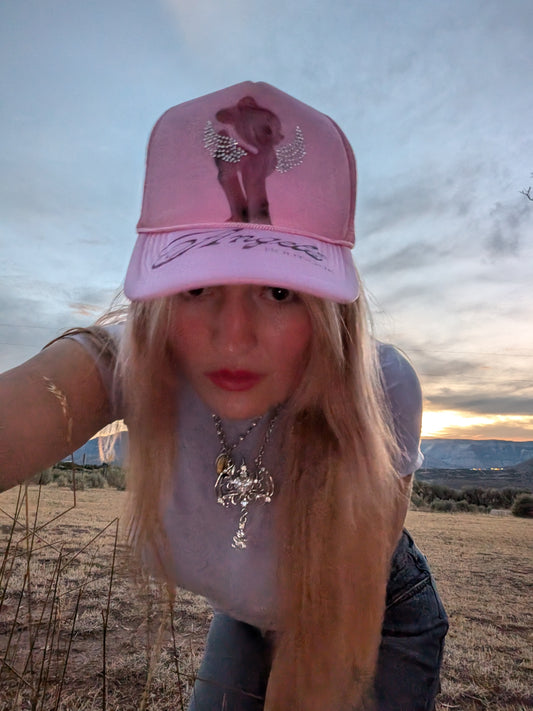 Deer Angel Bubblegum Trucker Hat